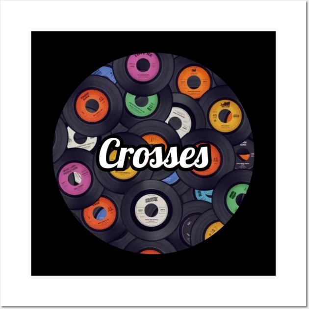 Crosses / Vinyl Records Style Wall Art by Mieren Artwork 